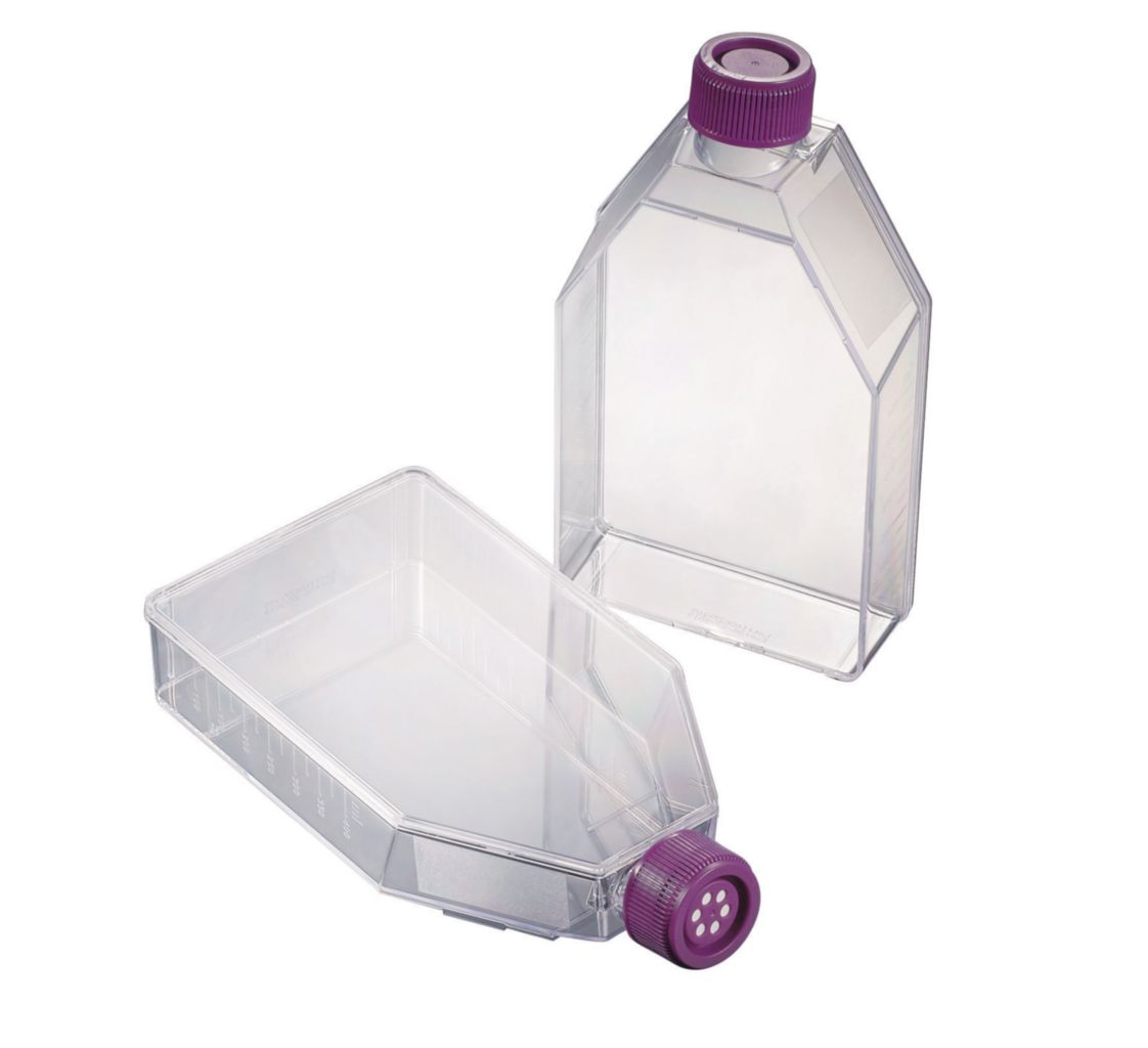 Cell culture flask 600 ml, Treated for Increased Cell Attachment, with plug seal screw cap